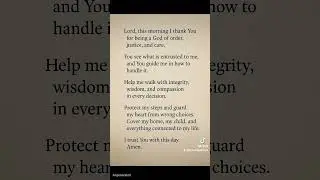 Morning Prayer: Walking in Integrity and Care -Exodus 22