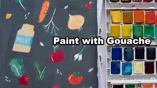 Gouache painting process: Healthy pattern