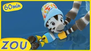 ZOU Brinca na Água | Compilação especial | 1 hora | ZOU em Português  🦓 | Desenhos animados