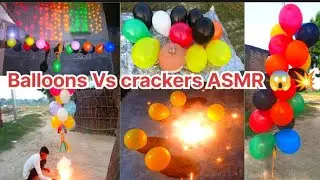 ✨Firecracker vs Balloon Pop Challenge 🎇 Relaxing ASMR Compilation! #asmr #satisfying #balloon 