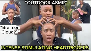 ASMR✨OUTDOOR RELAXING SCALP SCRATCH MASSAGE WITH LONG STILETTO NAILS,GUM CRACKING SOUNDS + Capsules