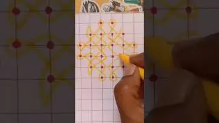 6&times;6 Dot rangoli #6&times;6 #Dot #rangoli #shorts #ytshorts #youtubeshort#chennaishortvinjyo1234