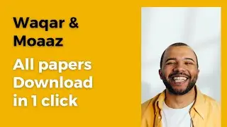 waqar siddhu and moaaz vu fimal term past papers download
