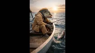 Have you ever seen Mr. Fish fishing fish?