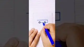 Easy drawing of Police Car🚓by  just draw a Rectangle #easydrawing #policecar #art