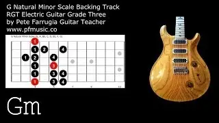 Guitar Backing Track G Natural Minor Scale - Grade Three