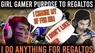 🔴girl Gamer purpose to regaltos in live | regaltos playing with Random girl | pubg mobile