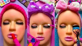 ASMR Satisfying with Unboxing & Review Mannequin Makeup Eyeshadow Skincare Sounds Video Fast No talk