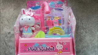 5 Minutes Satisfying with Unboxing Pink Rabbit kitchen Set with real water