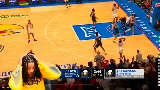Darryn Peterson DUNKED ON 2 PEOPLE!! #13 BYU vs #14 Kansas College Basketball (reaction)