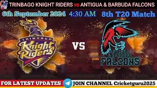 Trinbago Knight Riders vs Antigua Barbuda Falcons 8th T20 Match 6th Sep 2024 #jackpotmatch #CPL #tkr