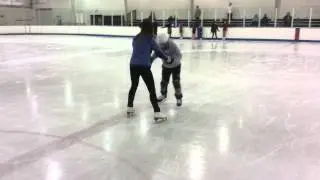 Zach working on skating..