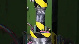 Spinning Crayons Meet the Worm Maker! 🌀🐛💥 Satisfying Colorful Destruction! 🌈😱 #satisfying #asmr