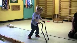 Kaley learns to walk despite CP