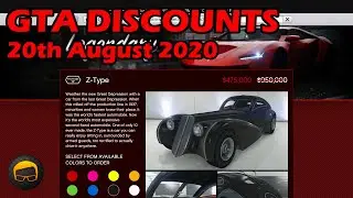GTA Online Best Vehicle Discounts (20th August 2020) - GTA 5 Weekly Car Sales Guide №50