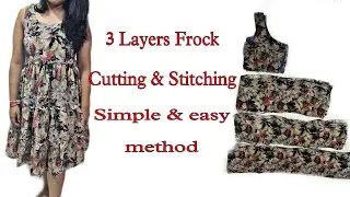 3 Layers Frock Cutting ని ఇలా ఒకసారి try చేసి కుట్టండి, పర్ఫెక్టుగా వస్తుంది