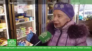 Coronavirus.  Reporter Yulia Rydler. Brooklyn. NTV-America.