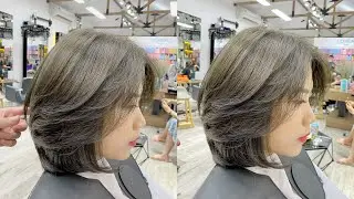 Bob Layer |Hướng dẫn cắt |Squares graduation