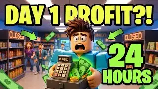 I Worked 24 Hours in my Roblox Supermarket... (Day 1 Profit Reveal)