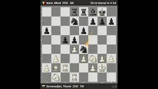 FM Tihomir Dovramadjiev (BUL) 1:0 GM Mihail Marin (ROM)