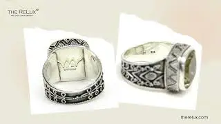 Sterling Silver 925 India Nepal Hand Carved Quartz Ring | The Relux
