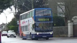 Stagecoach bus route 9 arriving at Ashburnham Road in Ramsgate (Kent) - 15th February 2018