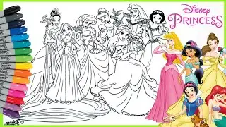 Disney Princesses Coloring Page Compilations || Mewarnai Princess Disney Compilation