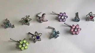 Mix of Surgical Steel Nose piercings 20 gauge New