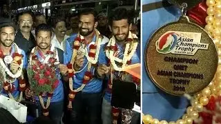 Indian hockey team got hero&rsquo;s welcome after winning Asian Champions Trophy