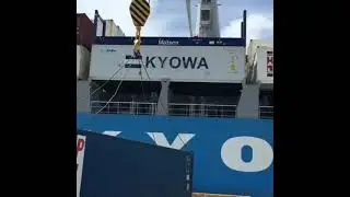 Cargo ship unloading the containers PNI Port🛳️⛴️