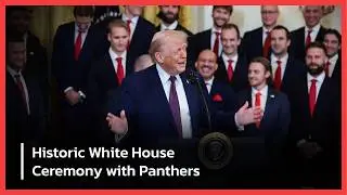 WATCH: President Trump Welcomes Florida Panthers 2025 NHL Champions for Historic Celebration | AD14