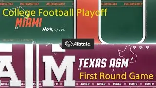 Miami vs Texas A&M - NCAA College Football Playoff First Round Preview (College Football 26 sim)