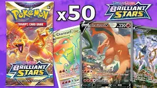 I Ripped 50 Packs of Brilliant Stars for a Charizard V Alt Art and Here's What Happened!