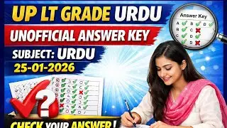 UP LT GRADE URDU UNOFFICIAL ANSWER KEY 
