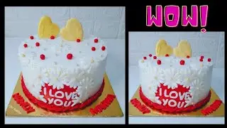 تورتة🎂عيد جواز 🤗😍بشكل جديد ومميز ❤️لأول مره اعمله 😉النتيجة مبهرة 👍