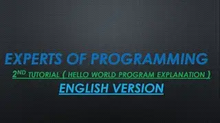 JAVA programming tutorials ( 2nd Tutorial ) Hello world program and detailed explanation.