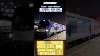 InterCity IC 6508 POMORZANIN Jelenia G&oacute;ra - Gdynia Gł&oacute;wna Odjazd ze stacji Wrocław Gł&oacute;wny #train