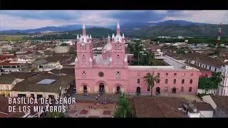 Video aéreo sobre la Basilica del Señor de los Milagros en Buga