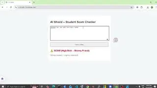 AI Shield &ndash; AI Powered Scam Detection Tool | Live Demo