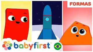 Vídeos Educativos | Aprenda as cores e as formas geometricas | Foguete | Envelope | BabyFirst Brasil