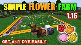 SIMPLE 1.16 FLOWER/DYE FARM TUTORIAL in Minecraft (MCPE/Java/Bedrock/Xbox/PS4)