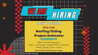 Help Us Find Our Next Rockstar Estimators at Exterior Building Solutions
