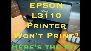 Epson L3110 Printer Won't Print? Quick Solution. Get Your L3110 Get Working Again Fast [EPSON L3110]