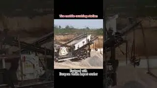 Tire mobile crushing station#mobilecrushing #mobilecrusher #tiremobilecrusher #chinacrusherfactory