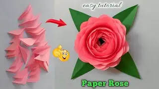 How To Make Paper Rose Easy | Beautiful Paper Rose Flower Making Idea | Diy Paper Flower Rose 🌹