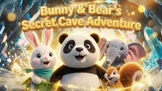 Rainbow Crystal Waterfall! 💎 Bunny & Bear&rsquo;s Secret Cave Adventure | Cute 3D Animation