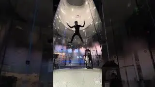 working on my head up outface carving! #indoorskydiving #headup
