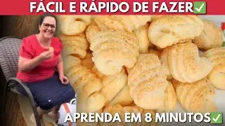 COMO fazer um BISCOITO de QUEIJO com NATA, FÁCIL E RÁPIDO! (ESFARELA NA BOCA)