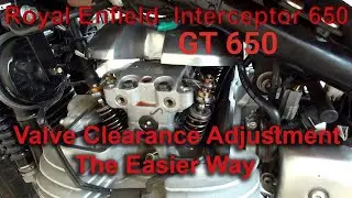 GT 650 Valve Clearance Adjustment The Easiest way #royal #royalenfield