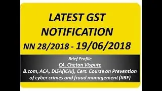 GST NOTIFICATION 28/2018, 19/06/2018